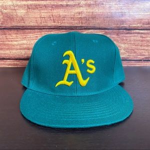 A’s hat Green